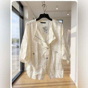 Crea Concept Short Sleeve Linen blazer Jacket